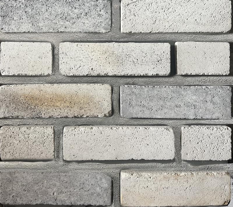 antique look warm and cool colored thin brick