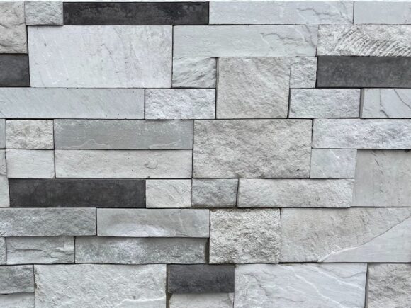 grey and white faux stone blend