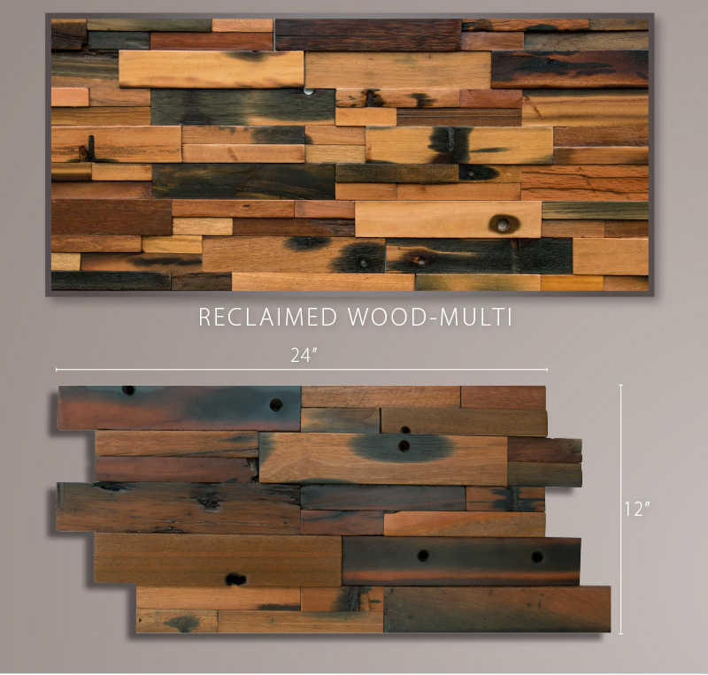 Reclaimed Wood Realstone Panels