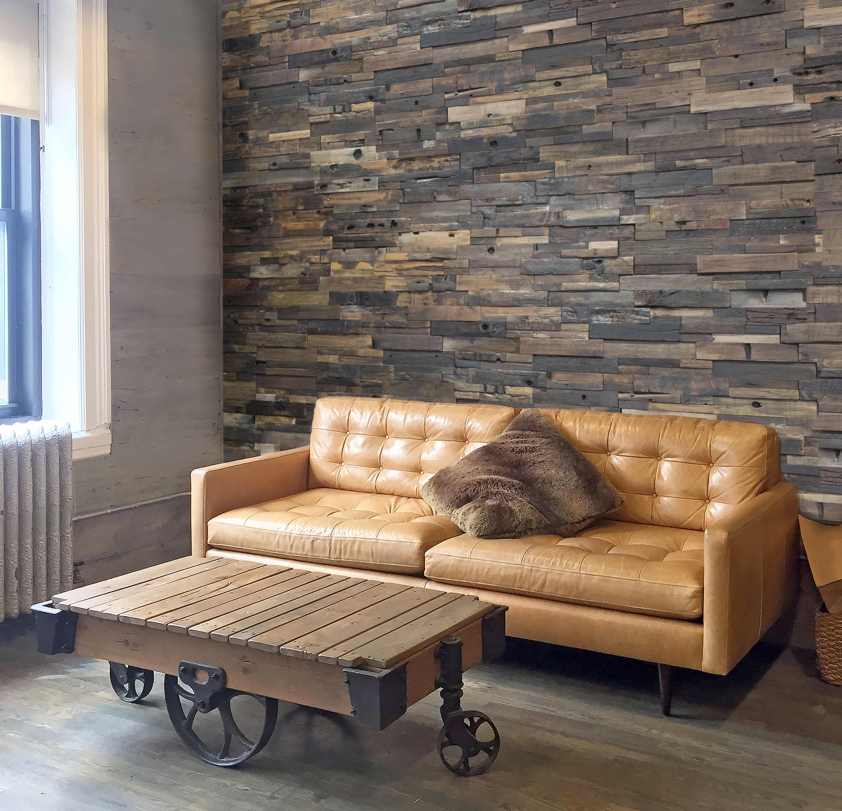 Living room Reclaimed Wood Dark