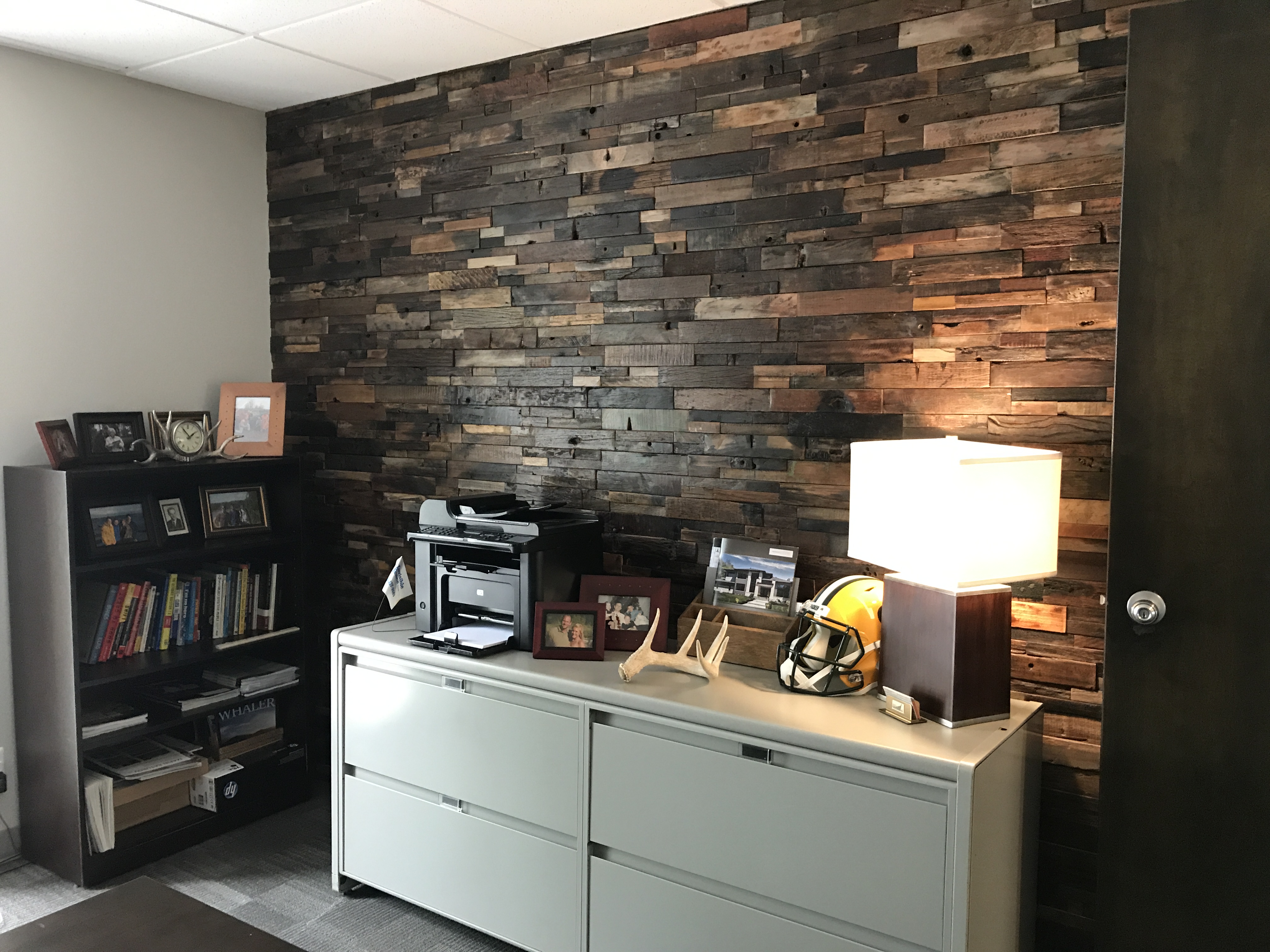 Reclaimed Wood Dark Office