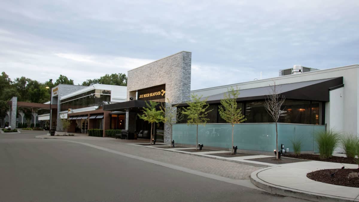 Joe Muer Seafood Restaurant Bloomfield Hills Detroit clad in Realstone Pewter Honed Panels