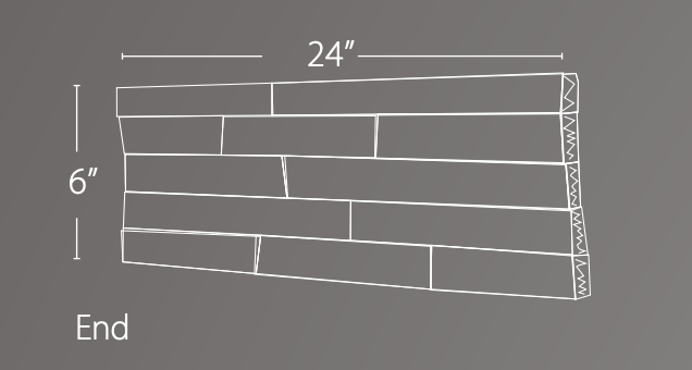 Realstone Natural End Line Drawing