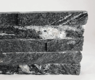 Nero Ledgestone natural end panel piece side angle