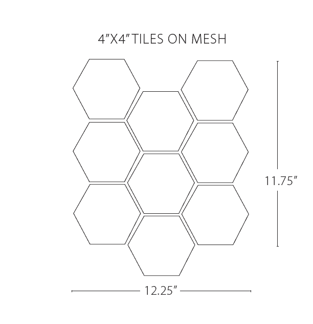 Tempered Hex Mosaic Hatch Realstone