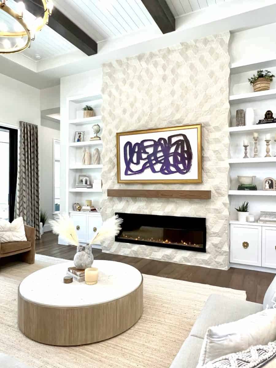 Hive Chiseled Cream Fireplace cmhomes