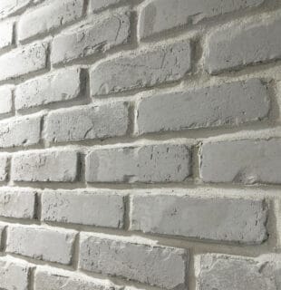 antique white thin brick wall