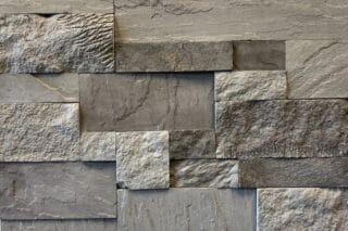 warm grey faux stone