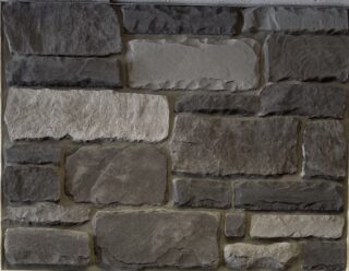 dark grey chiseled faux stone with large pieces