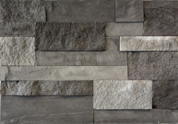 dark and light grey faux stone with cut edges