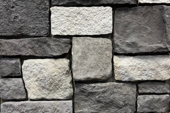 dark grey and light gray faux stone cobble mix
