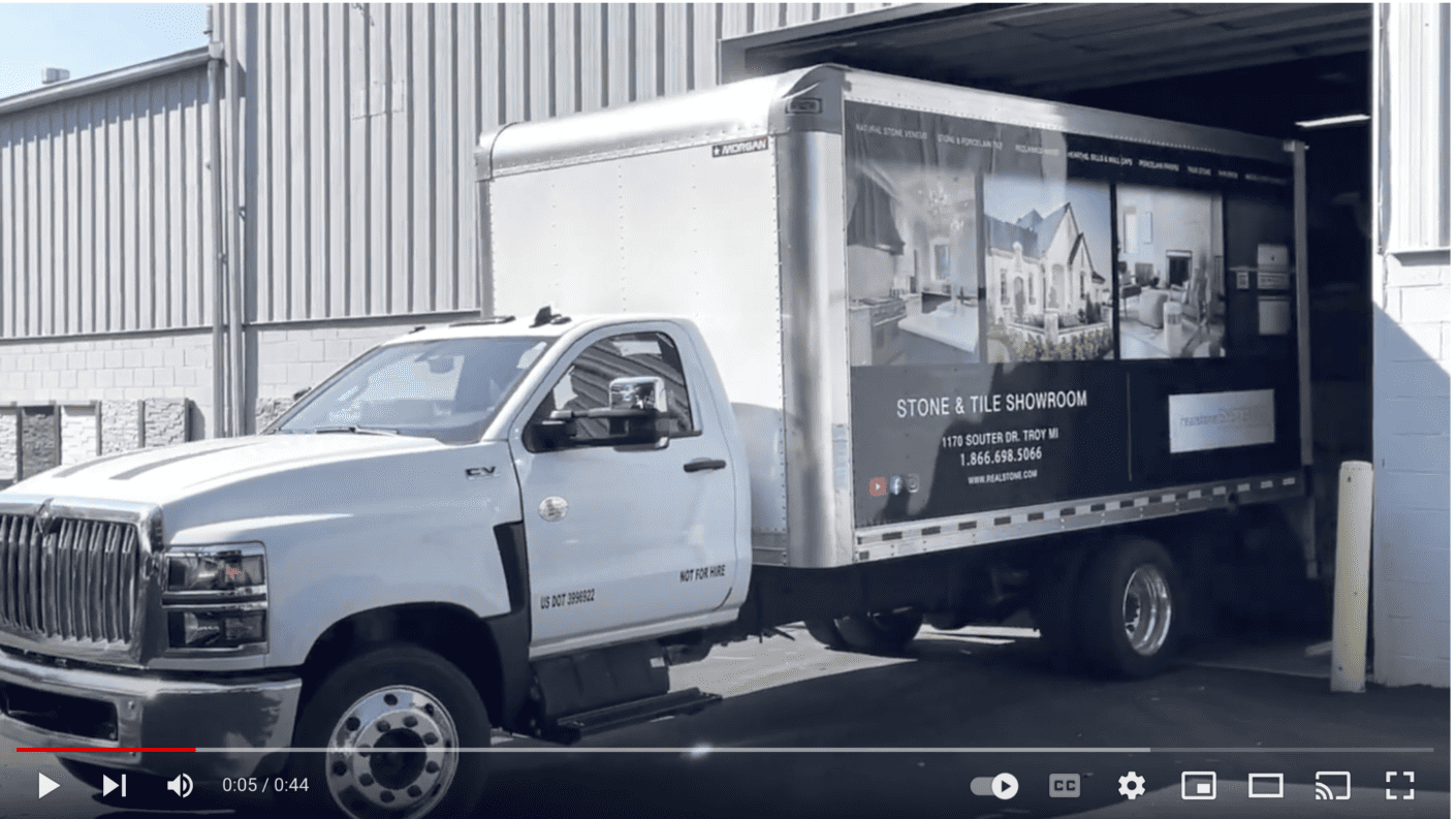 Realstone delivery truck visual