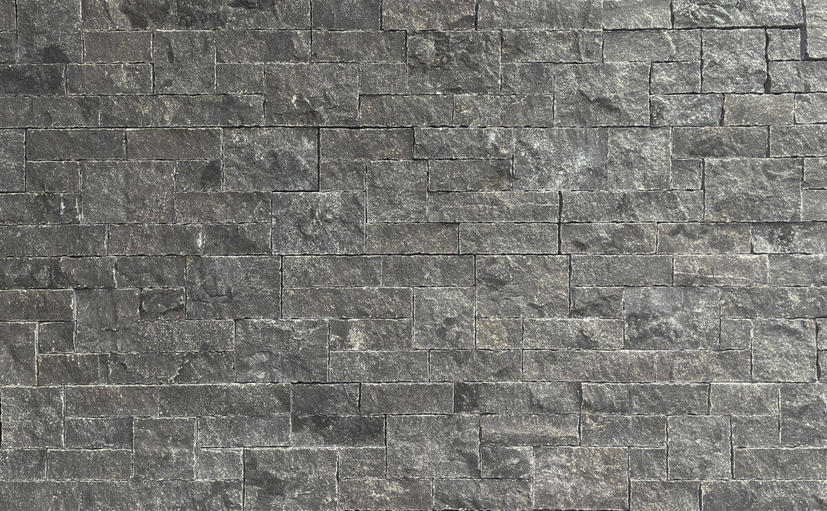 Carbon estate stone swatch is natural stone veneer limestone with the coloring of carbon slate