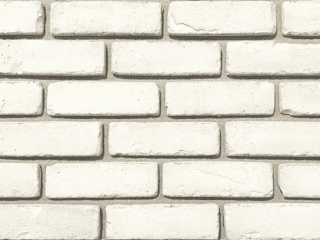 pure white thin brick with white grout