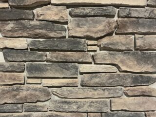 shades of brown earth tone rustic faux stone for home exterior and interior