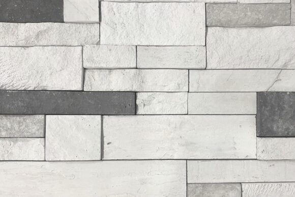 white and gray stone panels