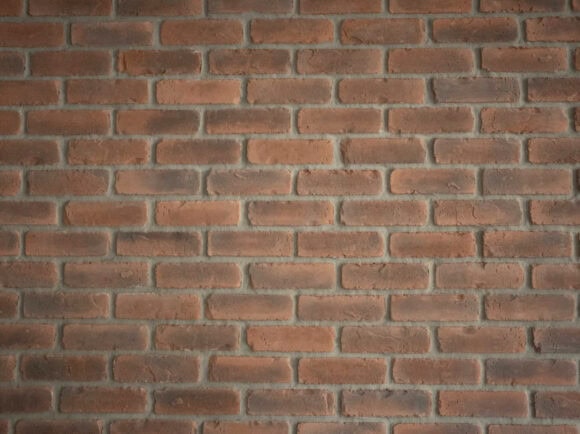 antique red thin brick wall