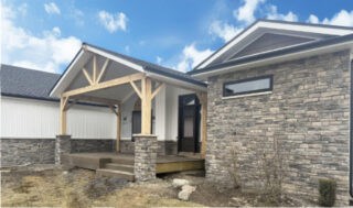 stone home exterior