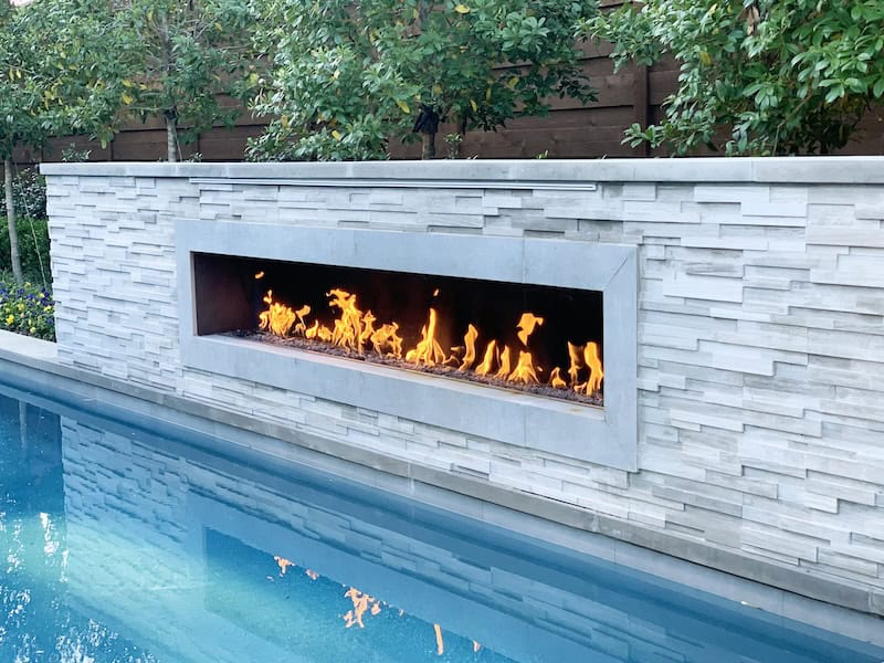 realstone White Birch Honed Outdoor Fireplace