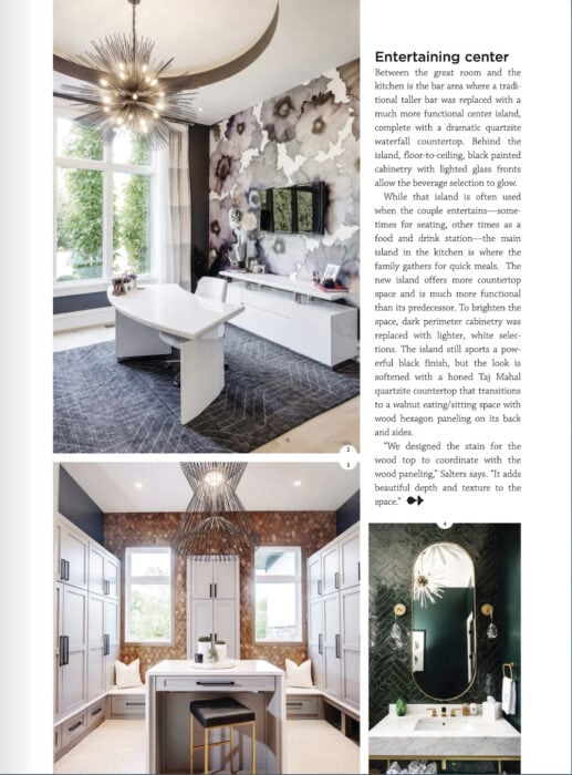 Bold Powder Room Design Featuring Realstone’s Tempered Jade Accent Wall