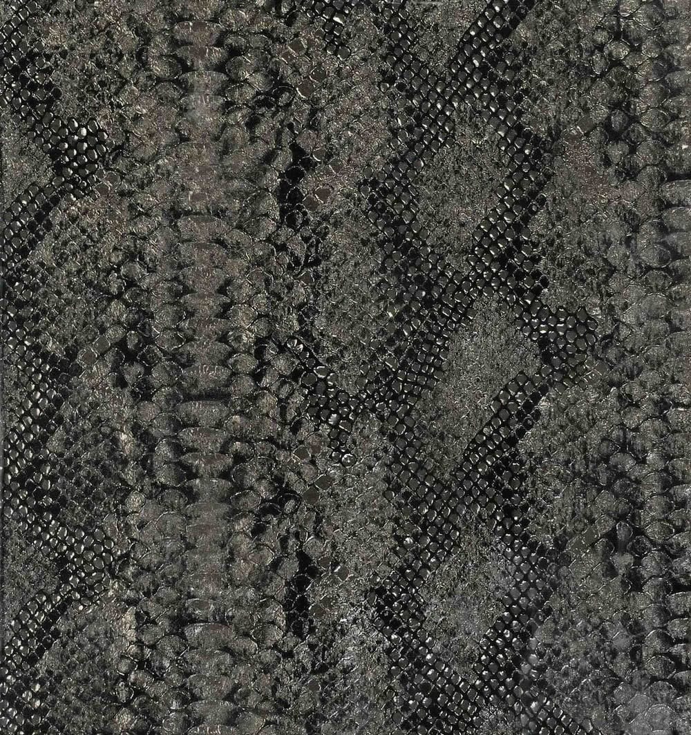 silver and black snake print metallic stone tile