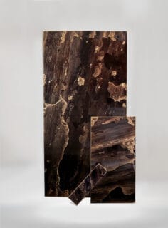 Tempered Pyrite large format tile in three sizes including subway tile