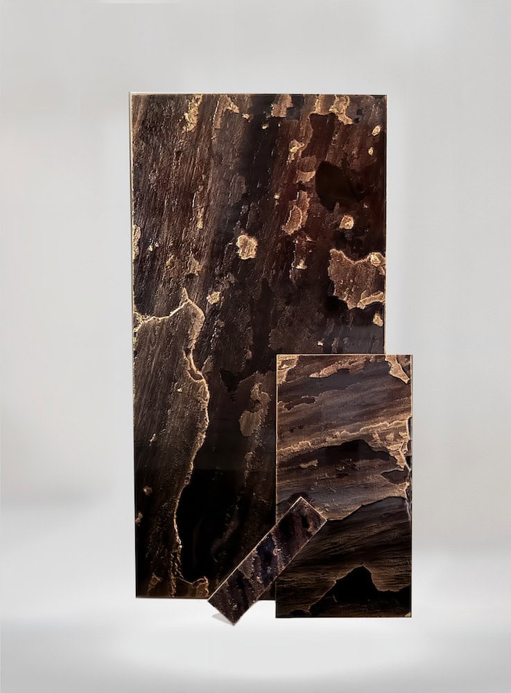 Tempered Pyrite 24×48 flat lay W Tempered Pyrite large format tile in three sizes including subway tile