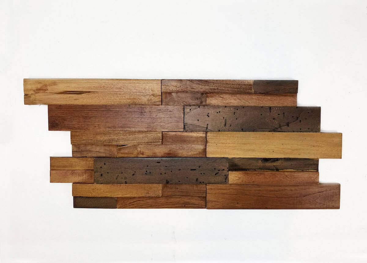 Reclaimed Wood Dark Panel 1 W