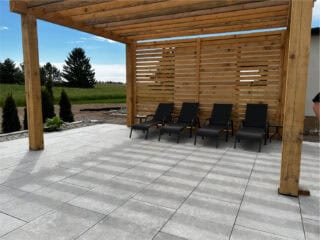 Light grey outdoor porcelain pavers that are excellent for pool decks, outdoor patios and other terrace areas