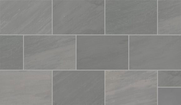 A variety of ranging gray colored outdoor porcelain pavers