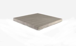 warm greige honed fireplace hearth with natural cleft front edge