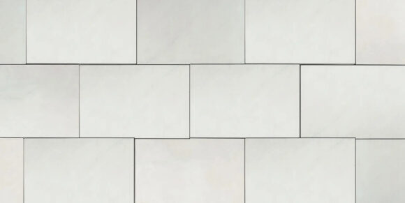 Light Cream or white outdoor porcelain pavers with a slight grey tint