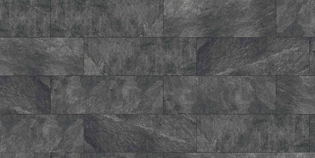 Dark black outdoor porcelain pavers that are designed to look more natural