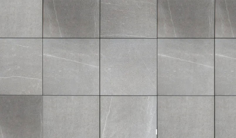 Light medium gray colored outdoor porcelain pavers