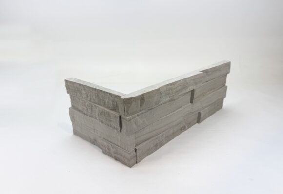 graige colored natural stone corner