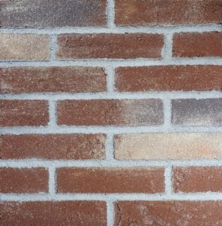 Realistic lightweight red thin brick wall cladding with authentic texture, flexible design potential, and performance for approved interior and exterior applications.